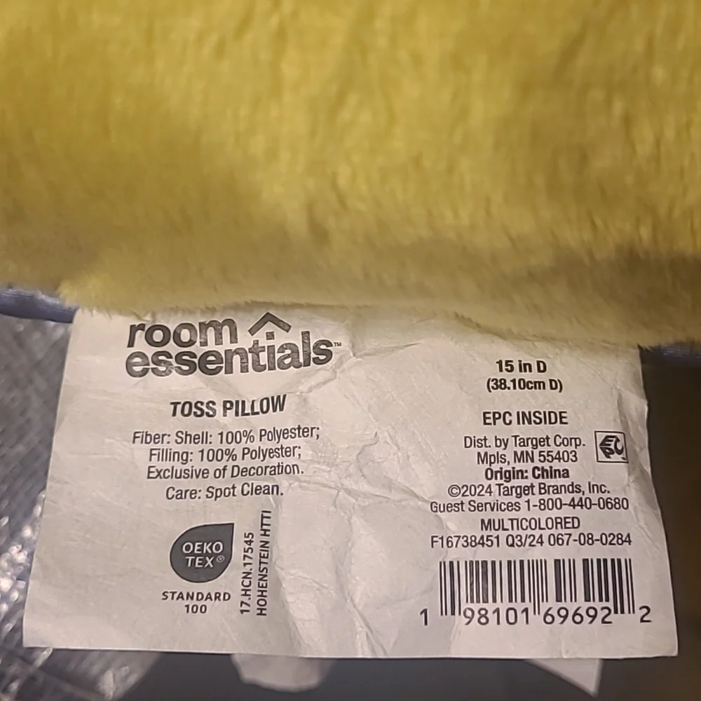 New with tags! Room Essentials Yellow Winking Emoji Round Decorative Pillow